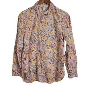 OLD NAVY Ditsy-Floral Print Classic Shirt 100% cotton size medium